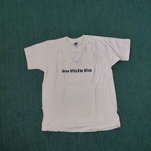 VINTAGE Gone With The Wind Embroidered Light Yellow T Shirt Size Large